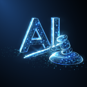 l'immagine mostra una stilizzazione del termine AI, inserita nel contesto dell'AI ACT, la legge pionieristica sull'intelligenza artificiale